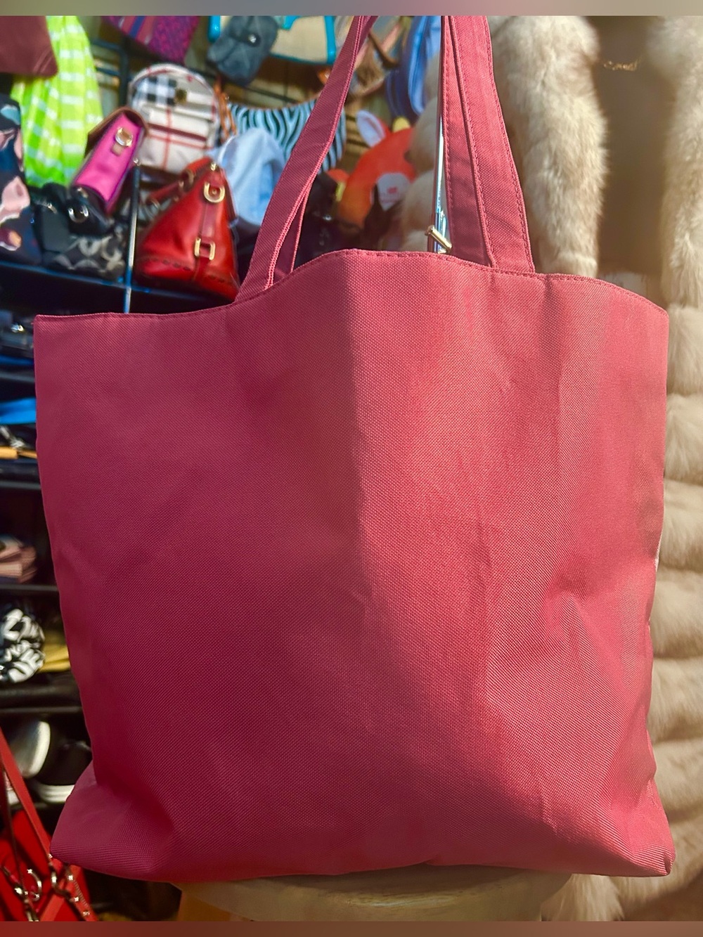 Lancôme Pink Paris Eiffel Tower Canvas Tote Bag with Double Handles LIKE NEW! - Picture 5 of 8